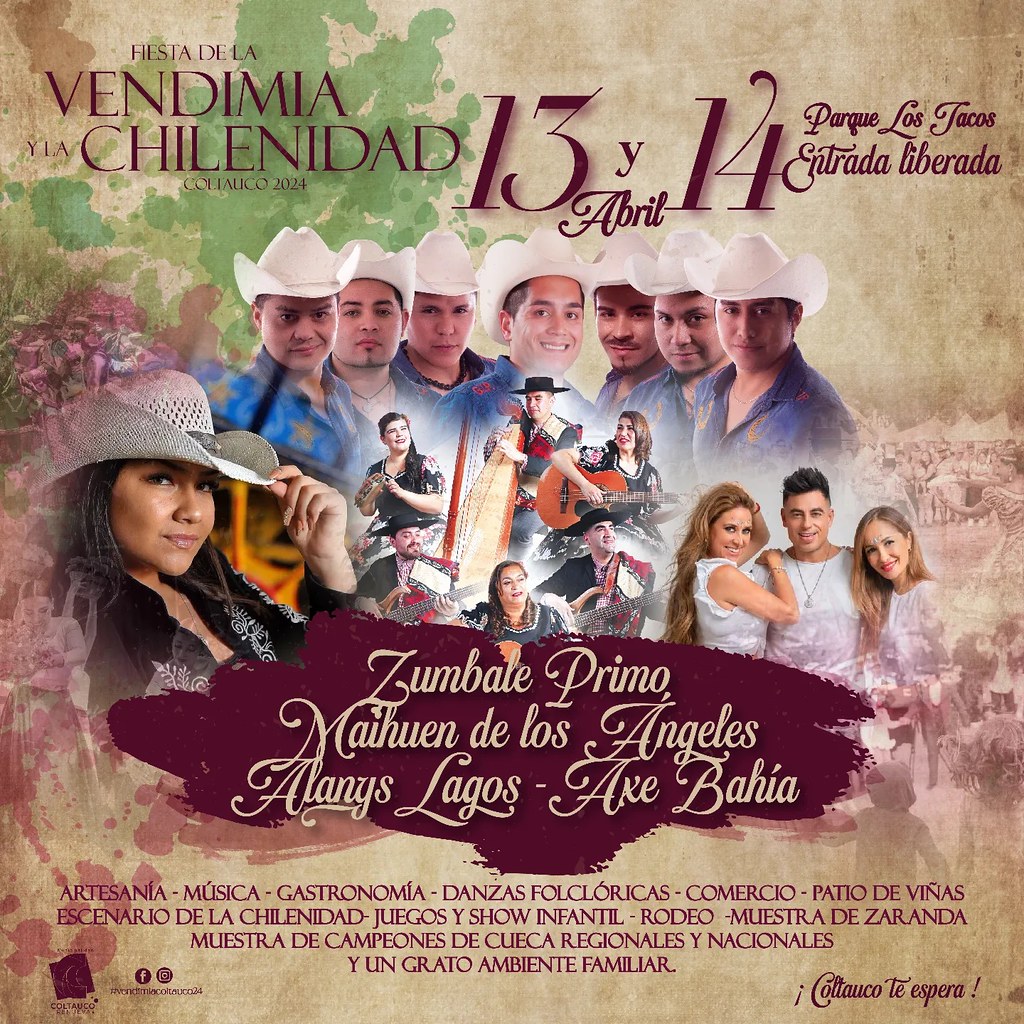 MAIHUEN DE LOS ÁNGELES, ZÚMBALE PRIMO Y ALANYS LAGOS ENCABEZAN LA LISTA DE ARTISTAS PARA LA VENDIMIA