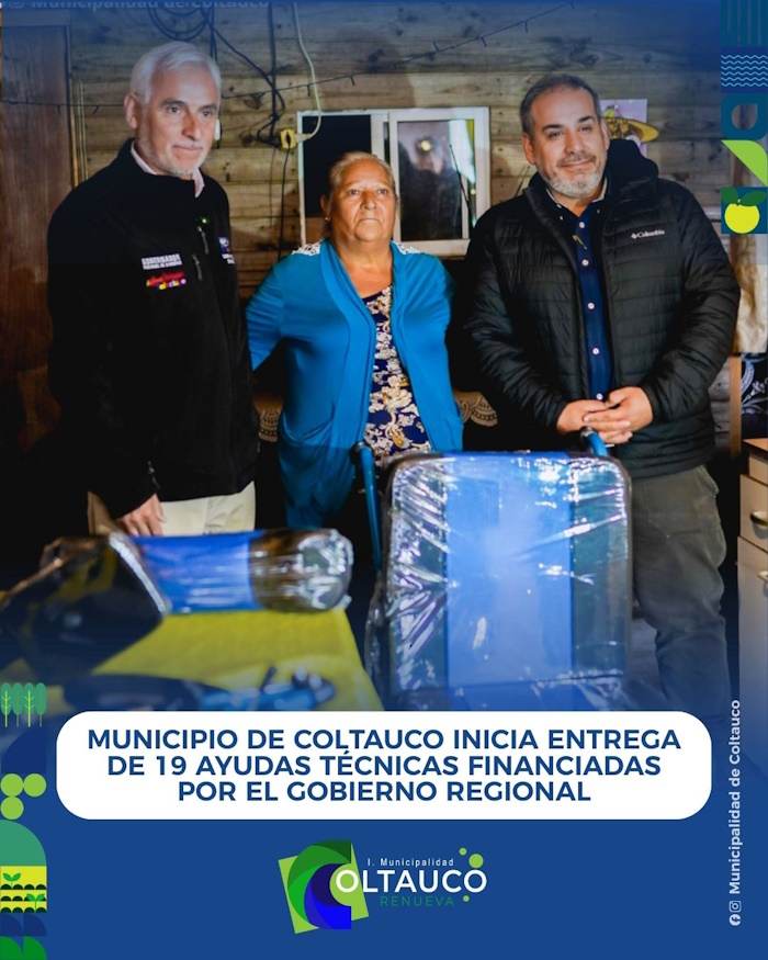 Municipio de Coltauco inicia entrega de 19 ayudas técnicas financiadas por el Gobierno Regional