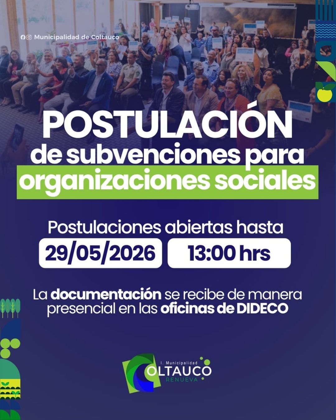 SUBVENCIONES PARA ORGANIZACIONES SOCIALES