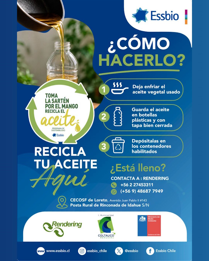 RECICLA TU ACEITE Y CUIDA NUESTRAS AGUAS