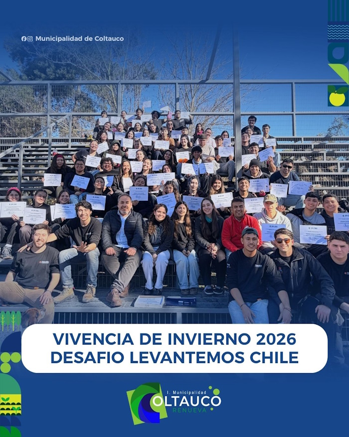 MÁS DE 60 JÓVENES VOLUNTARIOS DE DESAFÍO LEVANTEMOS CHILE DESPLEGARON EL PROGRAMA "VIVENCIA DE INVIERNO 2026" EN COLTAUCO