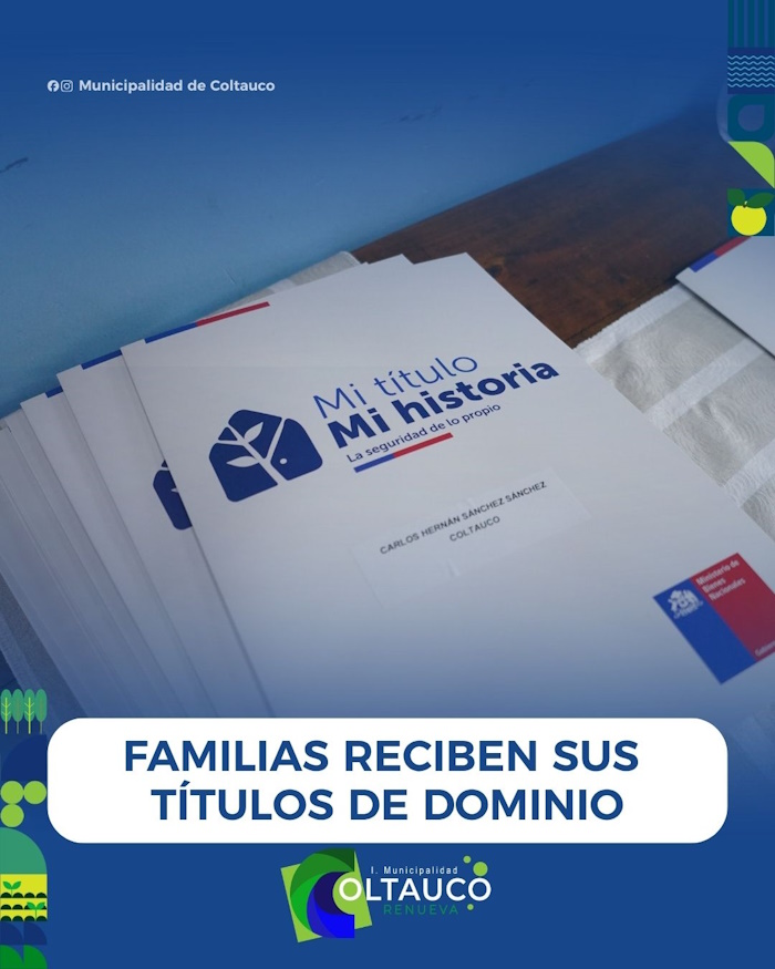 Familias de Coltauco reciben sus anhelados títulos de dominio y consolidan la propiedad de sus terrenos