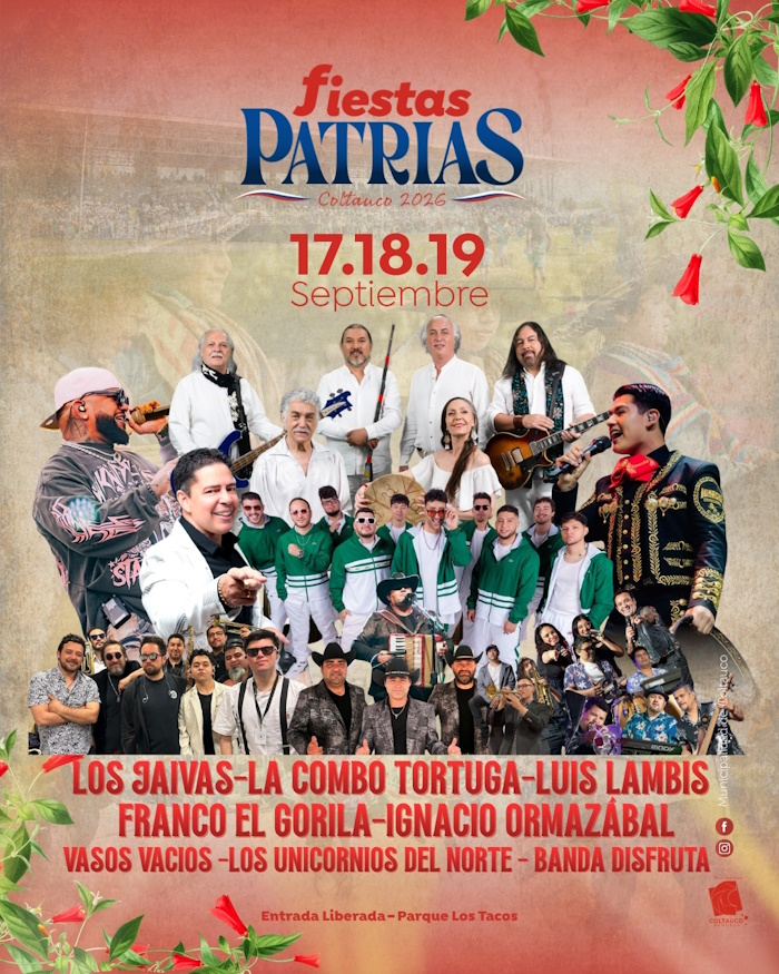Coltauco se prepara para celebrar unas grandes Fiestas Patrias 2026 con entrada liberada en el Parque Los Tacos