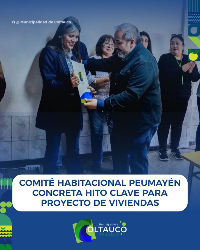 Municipalidad y Comité Habitacional Peumayén concretan hito clave para el proyecto de viviendas sociales en San Luis
