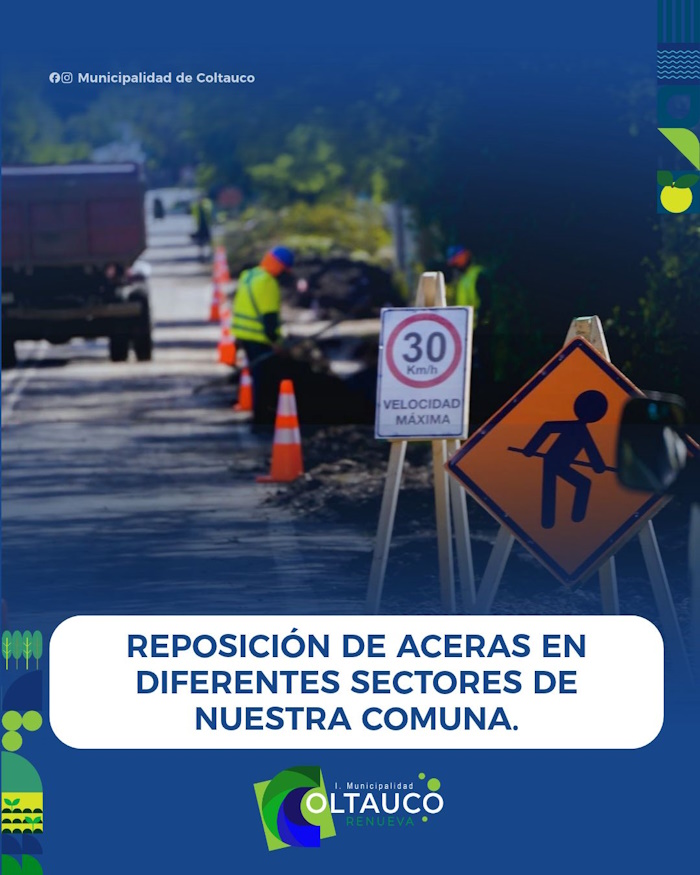 Municipio de Coltauco impulsa construcción de cerca de dos kilómetros de veredas en tres sectores de la comuna
